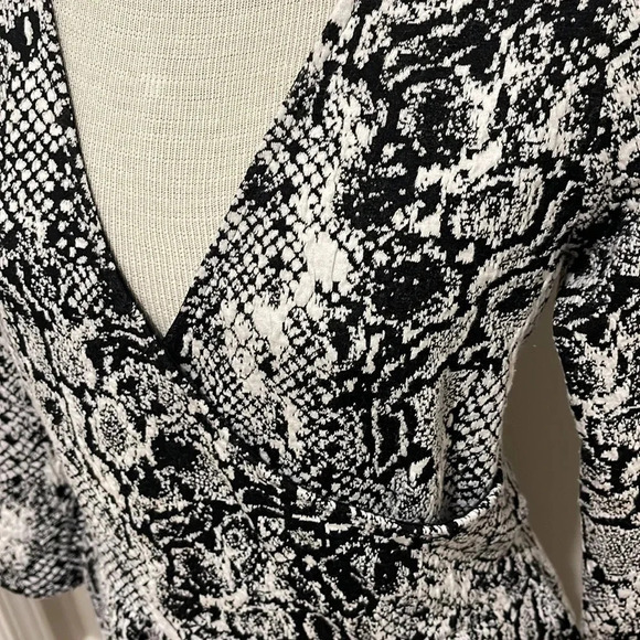 Anthropologie HD In Paris - Faux Wrap Cobra Jacquard Knit Dress - Size Medium - Picture 3 of 9